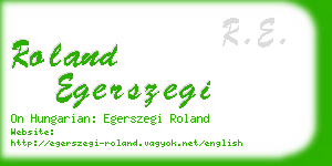 roland egerszegi business card